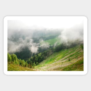 Low Cloud Over Carnic Alps Near Sauris Sticker